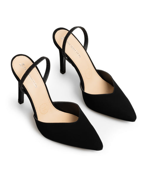 Zapatilla Negra Clásica Slingback 1058JP